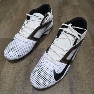 Nike Alpha Menace Elite 4 Football Cleats FZ7702-105 White Black Men’s Size 16